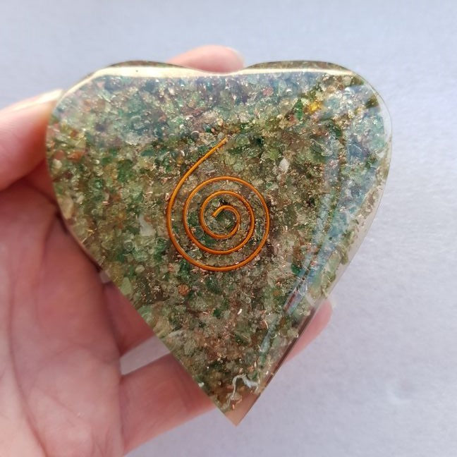 Orgonite Heart - Green Aventurine Orgonite Heart - Green Aventurine